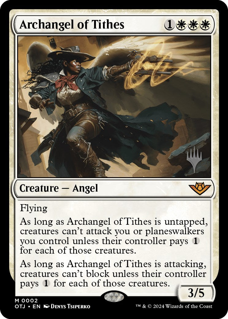 Archangel of Tithes (Promo Pack) [Outlaws of Thunder Junction Promos] | Impulse Games and Hobbies