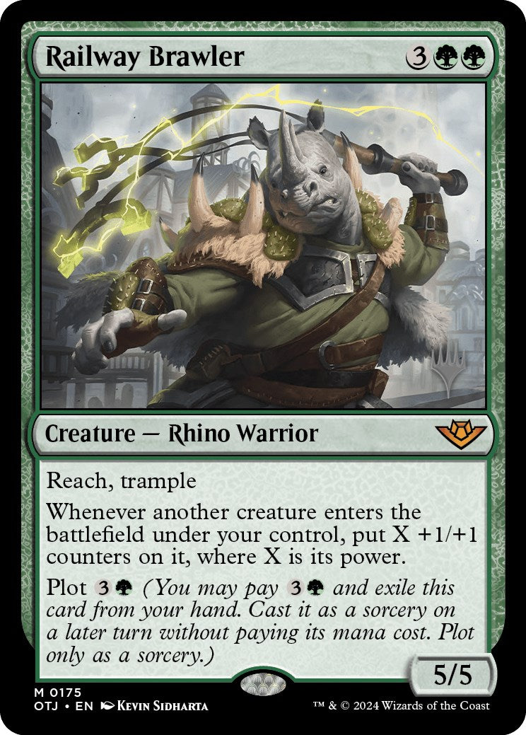 Railway Brawler (Promo Pack) [Outlaws of Thunder Junction Promos] | Impulse Games and Hobbies