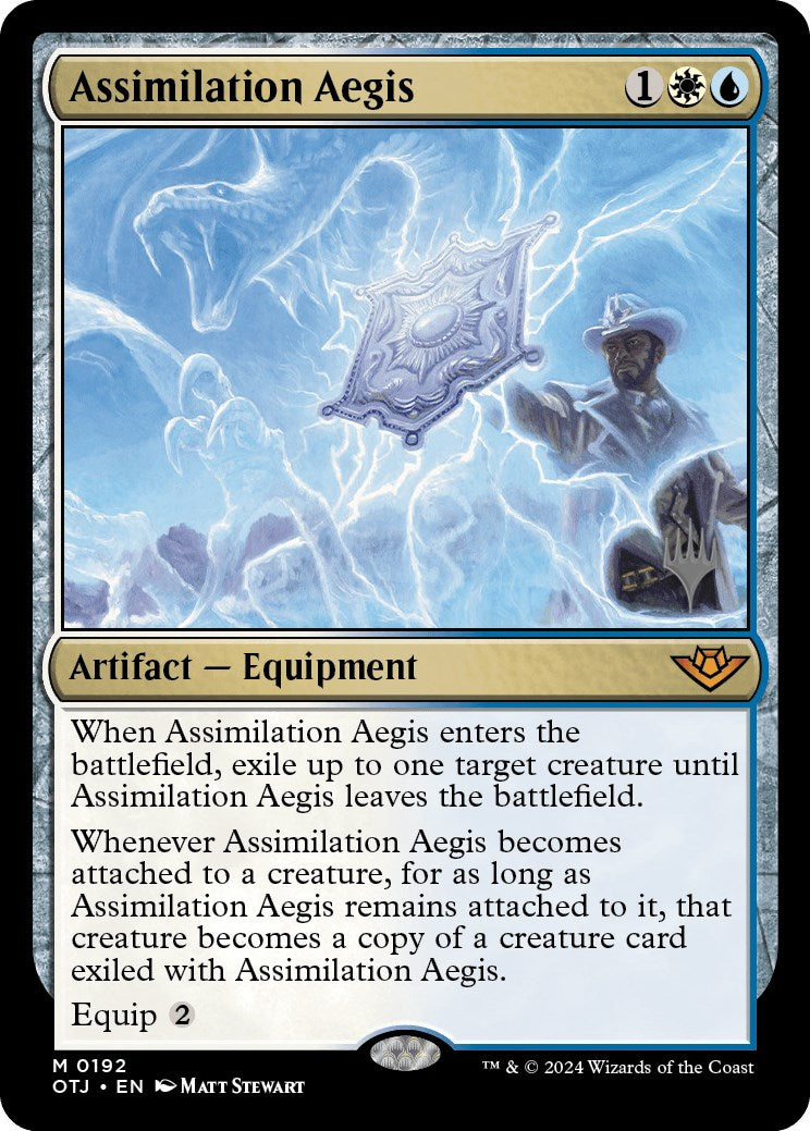 Assimilation Aegis (Promo Pack) [Outlaws of Thunder Junction Promos] | Impulse Games and Hobbies