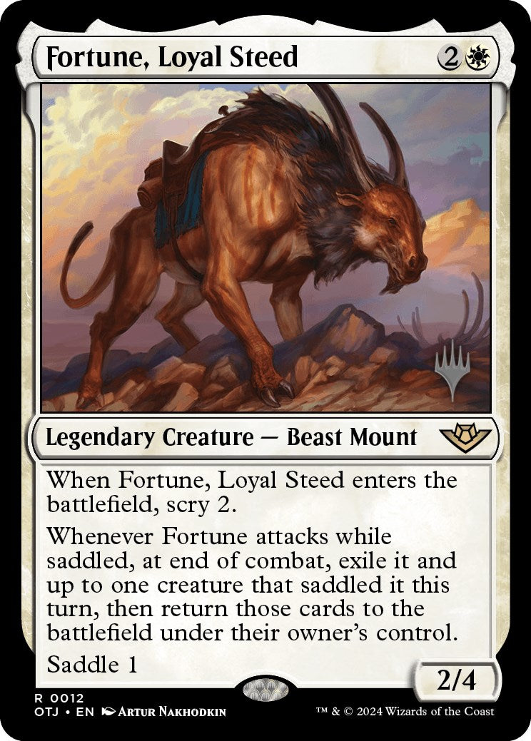Fortune, Loyal Steed (Promo Pack) [Outlaws of Thunder Junction Promos] | Impulse Games and Hobbies