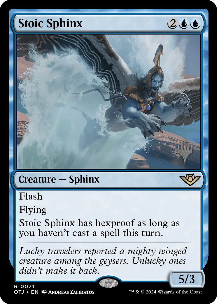 Stoic Sphinx (Promo Pack) [Outlaws of Thunder Junction Promos] | Impulse Games and Hobbies