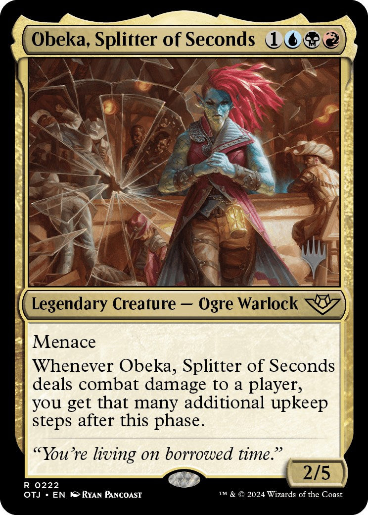 Obeka, Splitter of Seconds (Promo Pack) [Outlaws of Thunder Junction Promos] | Impulse Games and Hobbies