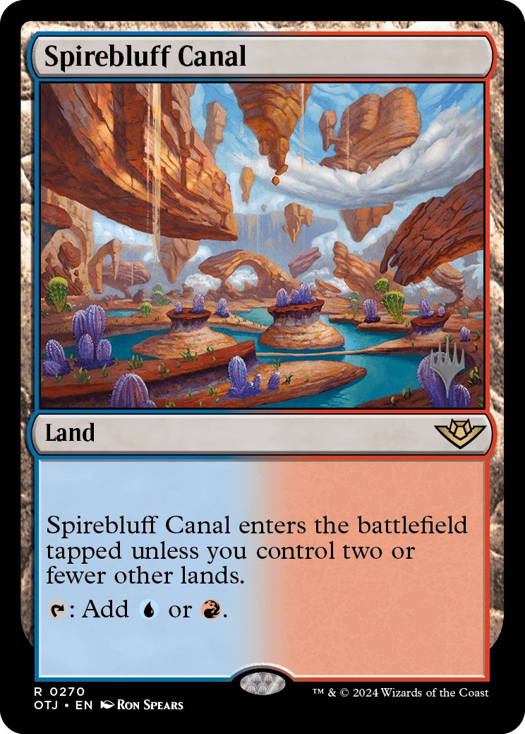 Spirebluff Canal (Promo Pack) [Outlaws of Thunder Junction Promos] | Impulse Games and Hobbies