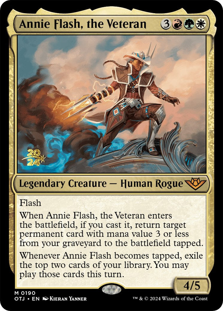 Annie Flash, the Veteran [Outlaws of Thunder Junction Prerelease Promos] | Impulse Games and Hobbies