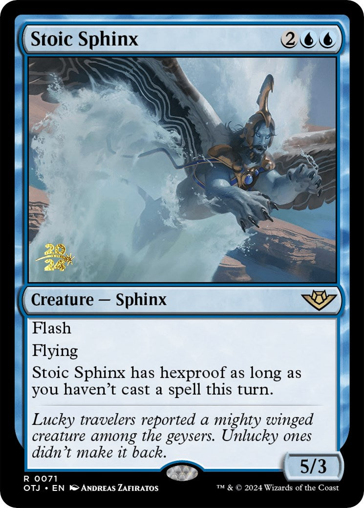 Stoic Sphinx [Outlaws of Thunder Junction Prerelease Promos] | Impulse Games and Hobbies