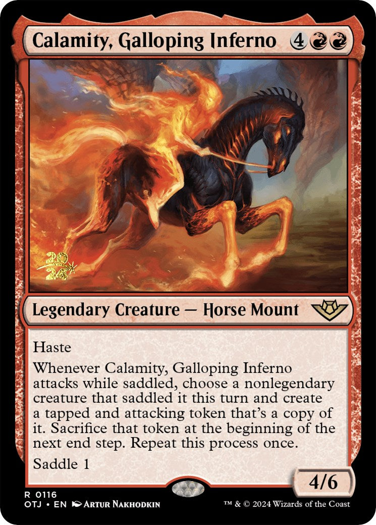 Calamity, Galloping Inferno [Outlaws of Thunder Junction Prerelease Promos] | Impulse Games and Hobbies