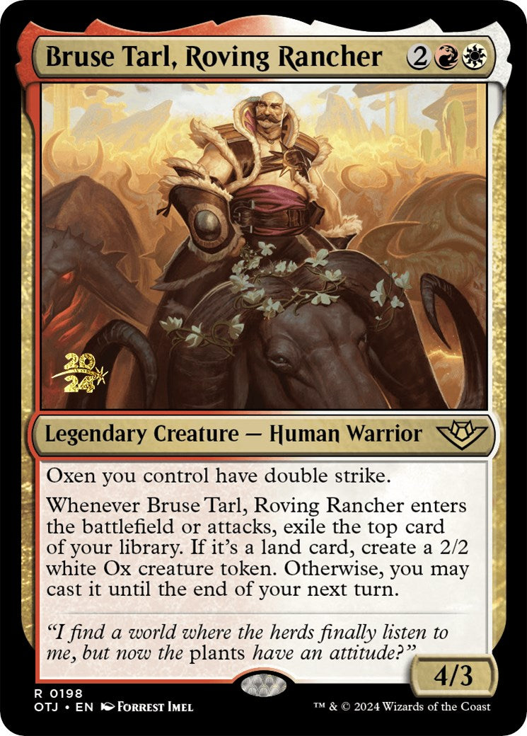 Bruse Tarl, Roving Rancher [Outlaws of Thunder Junction Prerelease Promos] | Impulse Games and Hobbies