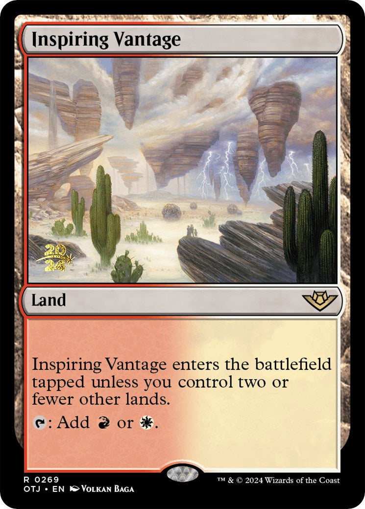 Inspiring Vantage (OTJ) [Outlaws of Thunder Junction Prerelease Promos] | Impulse Games and Hobbies