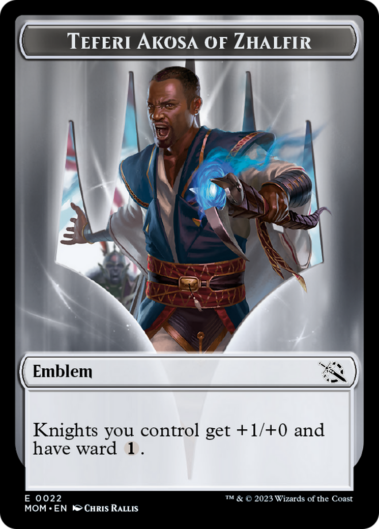 Soldier // Teferi Akosa of Zhalfir Emblem Double-Sided Token [March of the Machine Tokens] | Impulse Games and Hobbies