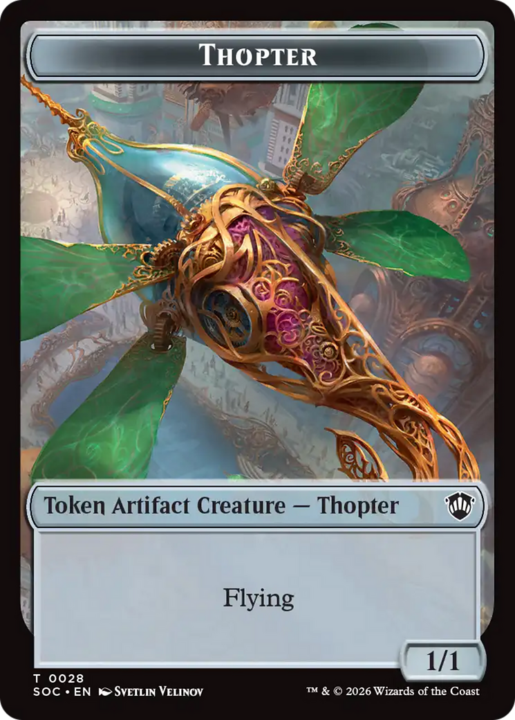 Phyrexian Germ // Thopter Double-Sided Token [Secrets of Strixhaven Commander Tokens] | Impulse Games and Hobbies
