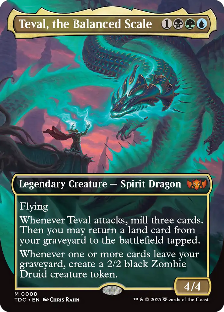 Teval, the Balanced Scale (Borderless) [Tarkir: Dragonstorm Commander] | Impulse Games and Hobbies