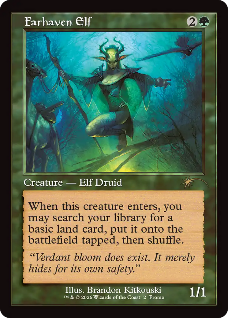 Farhaven Elf (Retro Frame) [Wizards Play Network 2026] | Impulse Games and Hobbies
