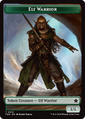 Elf Warrior // Rat (0030) Double-Sided Token [Foundations Tokens] | Impulse Games and Hobbies