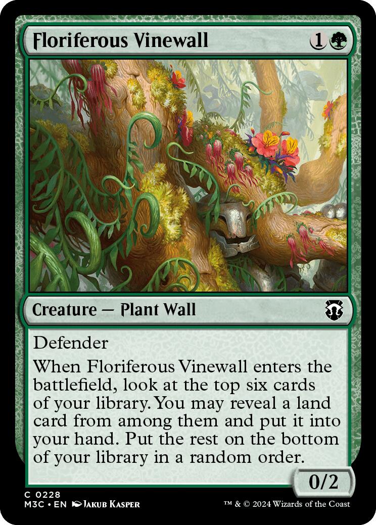 Floriferous Vinewall [Modern Horizons 3 Commander] | Impulse Games and Hobbies