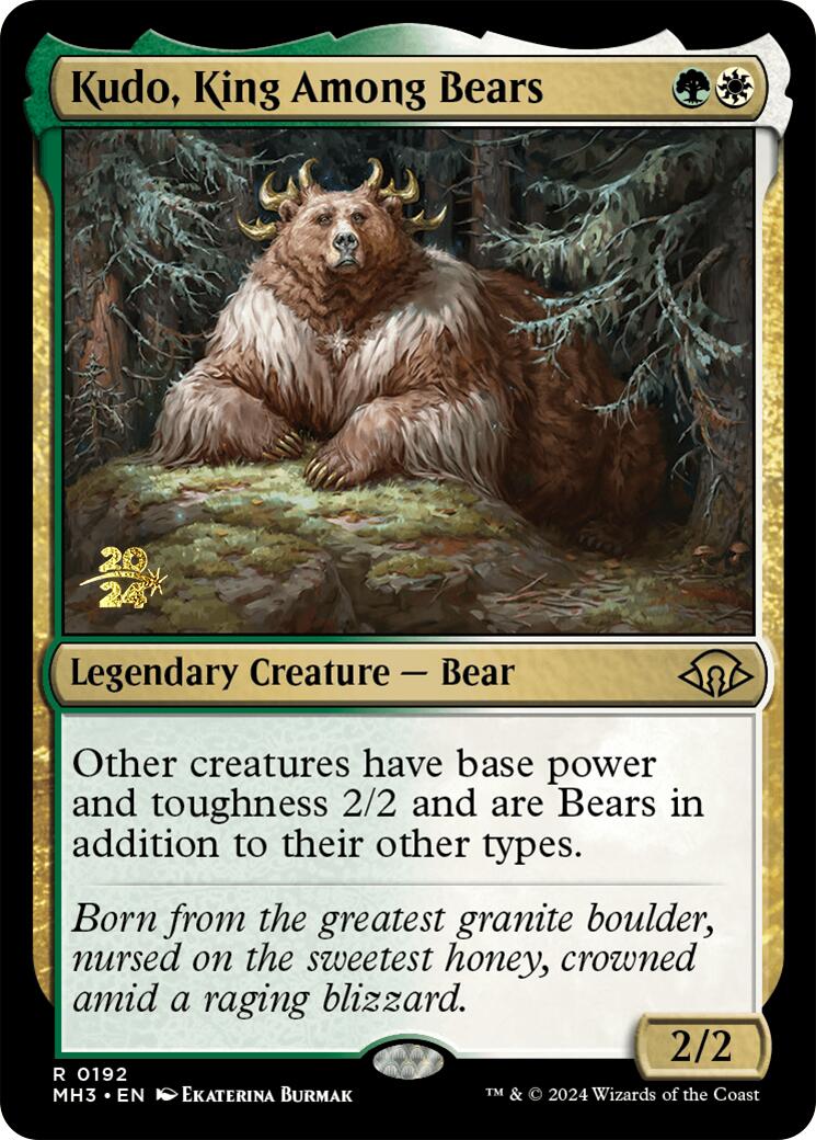 Kudo, King Among Bears [Modern Horizons 3 Prerelease Promos] | Impulse Games and Hobbies