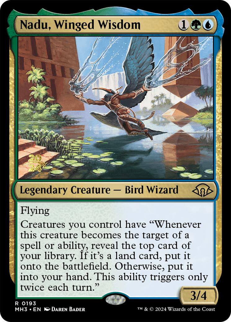 Nadu, Winged Wisdom [Modern Horizons 3 Prerelease Promos] | Impulse Games and Hobbies