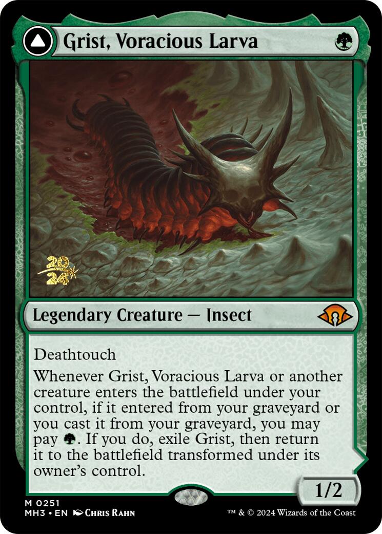 Grist, Voracious Larva [Modern Horizons 3 Prerelease Promos] | Impulse Games and Hobbies