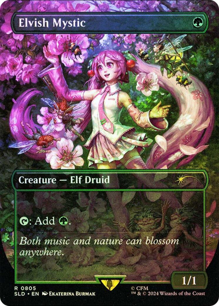 Elvish Mystic (0805 - Japanese Rainbow Foil) [Secret Lair Drop Series] | Impulse Games and Hobbies