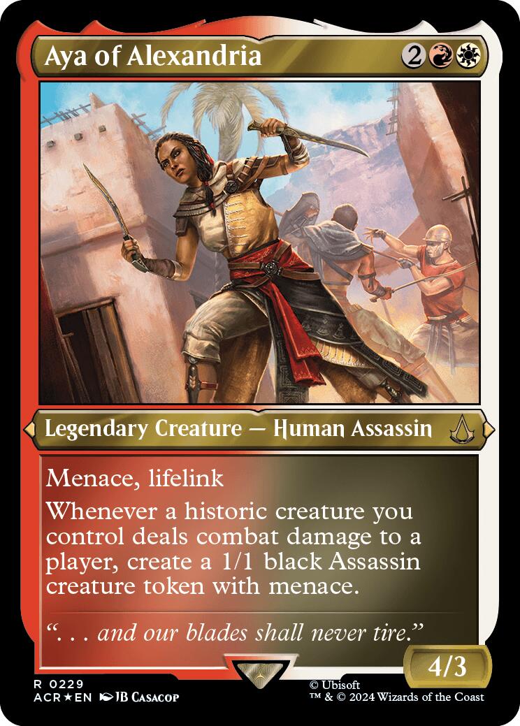 Aya of Alexandria (Foil Etched) [Assassin's Creed] | Impulse Games and Hobbies