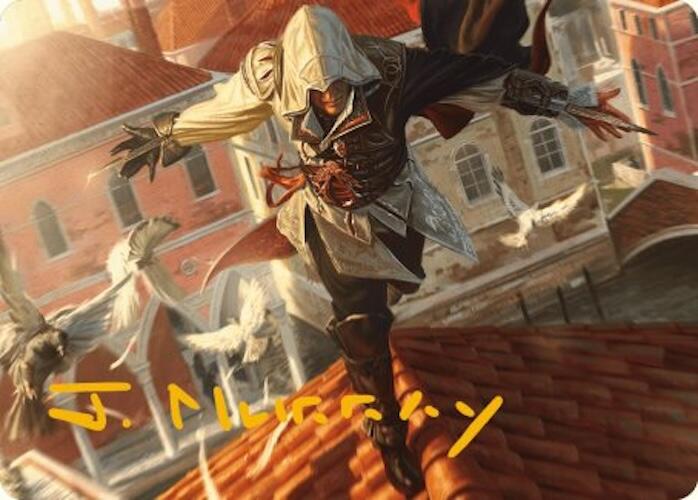 Ezio, Blade of Vengeance Art Card (Gold-Stamped Signature) [Assassin's Creed Art Series] | Impulse Games and Hobbies