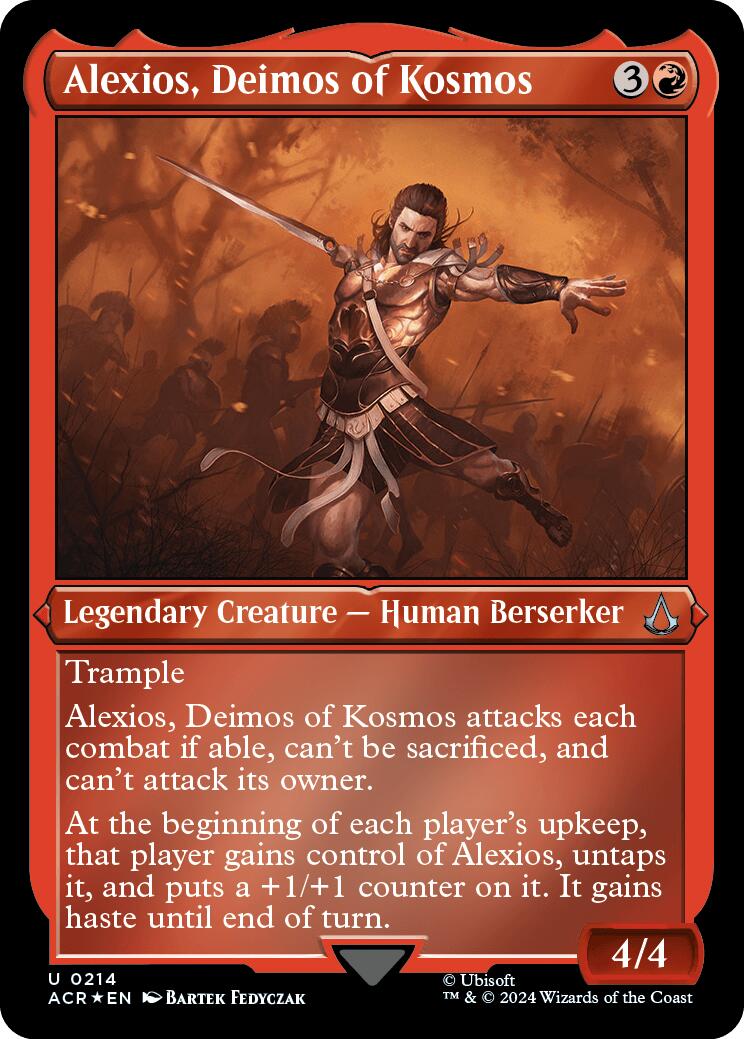 Alexios, Deimos of Kosmos (Foil Etched) [Assassin's Creed] | Impulse Games and Hobbies