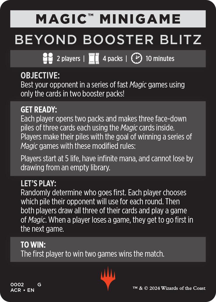 Beyond Booster Blitz (Magic Minigame) [Assassin's Creed Minigame] | Impulse Games and Hobbies