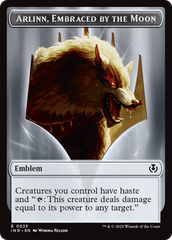 Wolf (0018) // Emblem - Arlinn, Embraces by the Moon Double-Sided Token [Innistrad Remastered Tokens] | Impulse Games and Hobbies