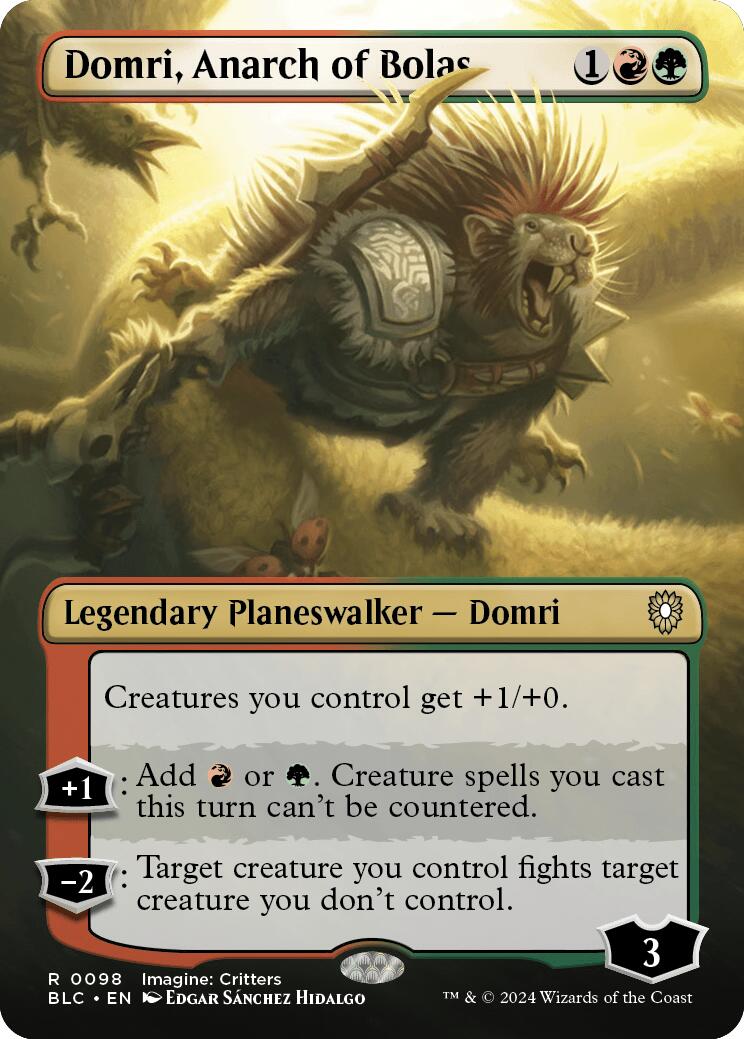 Domri, Anarch of Bolas (Borderless) [Bloomburrow Commander] | Impulse Games and Hobbies
