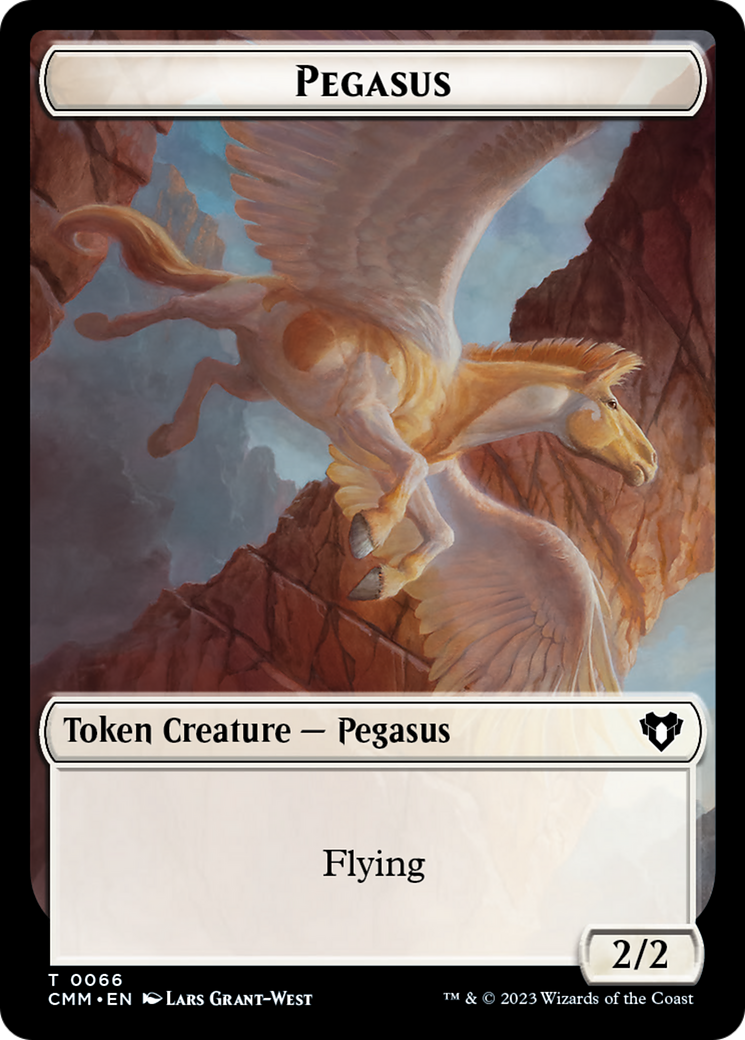 Copy (54) // Pegasus Double-Sided Token [Commander Masters Tokens] | Impulse Games and Hobbies