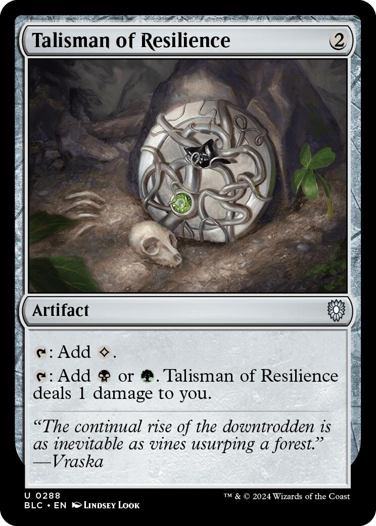 Talisman of Resilience [Bloomburrow Commander] | Impulse Games and Hobbies