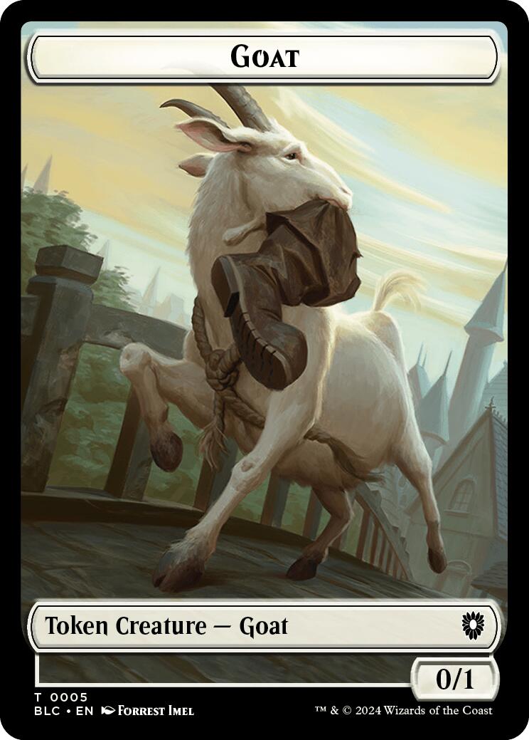 Goat // Wolf (032) Double-Sided Token [Bloomburrow Commander Tokens] | Impulse Games and Hobbies