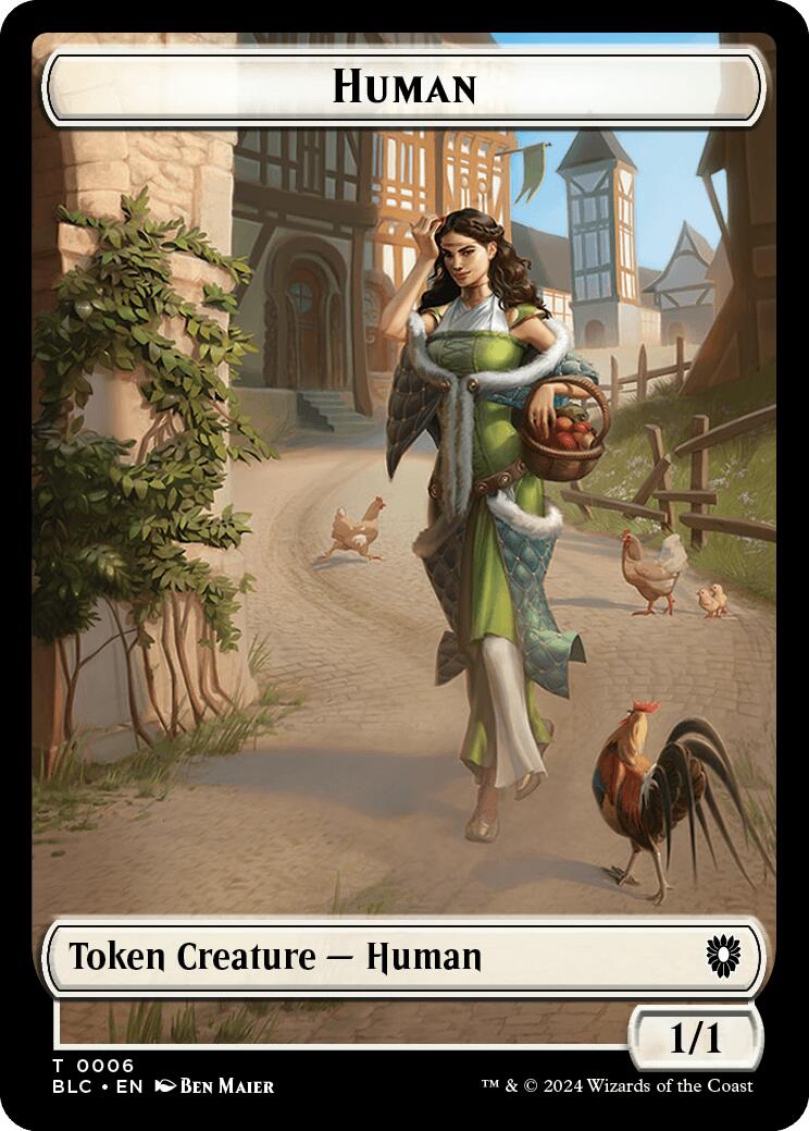 Human // Soldier Double-Sided Token [Bloomburrow Commander Tokens] | Impulse Games and Hobbies