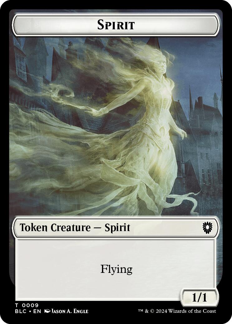 Spirit // Faerie Double-Sided Token [Bloomburrow Commander Tokens] | Impulse Games and Hobbies