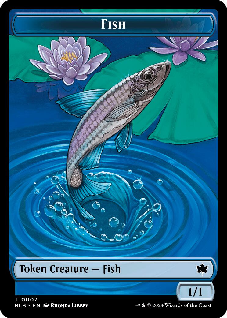 Bird (011) // Fish Double-Sided Token [Bloomburrow Commander Tokens] | Impulse Games and Hobbies