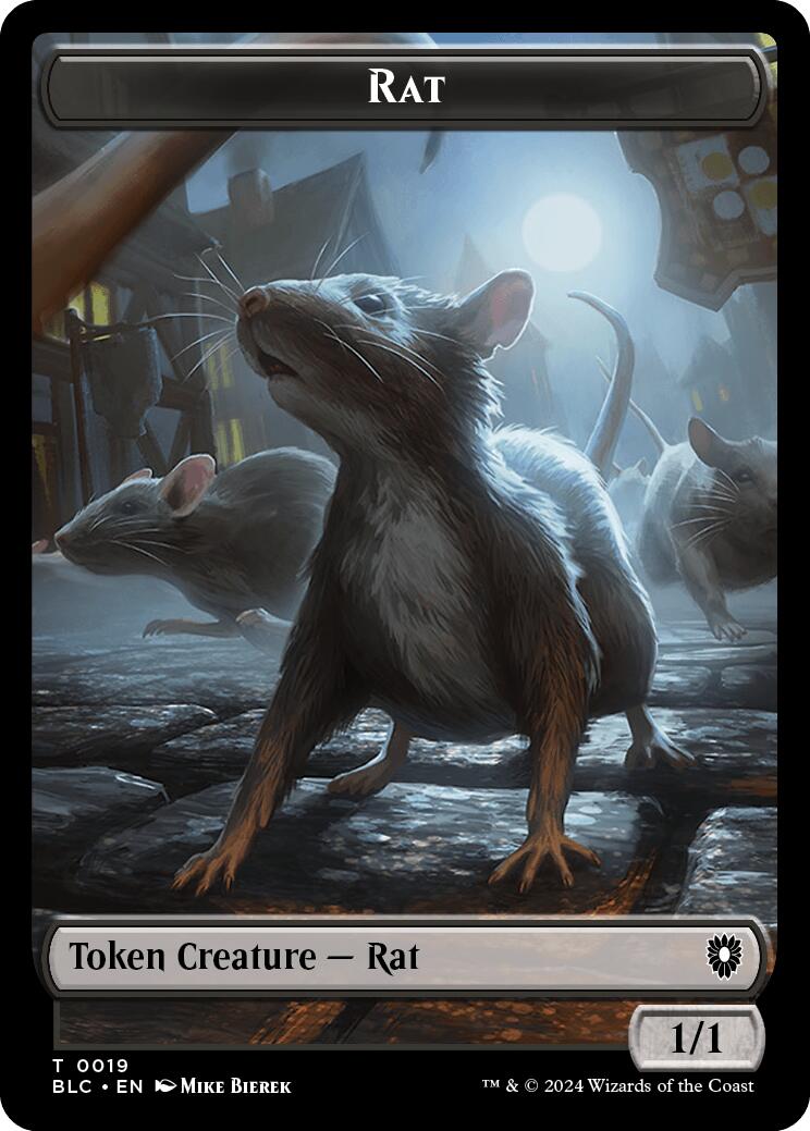 Rat // Raccoon Double-Sided Token [Bloomburrow Commander Tokens] | Impulse Games and Hobbies