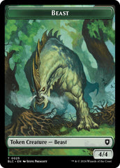 Cat // Beast (025) Double-Sided Token [Bloomburrow Commander Tokens] | Impulse Games and Hobbies