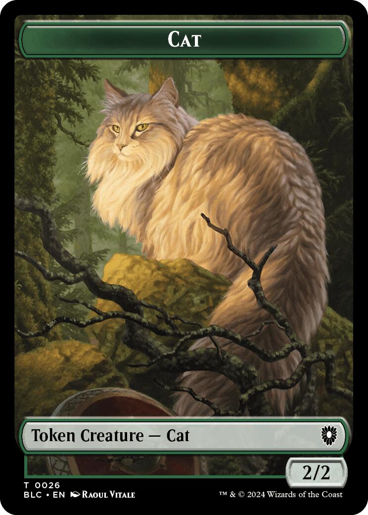 Cat // Beast (025) Double-Sided Token [Bloomburrow Commander Tokens] | Impulse Games and Hobbies