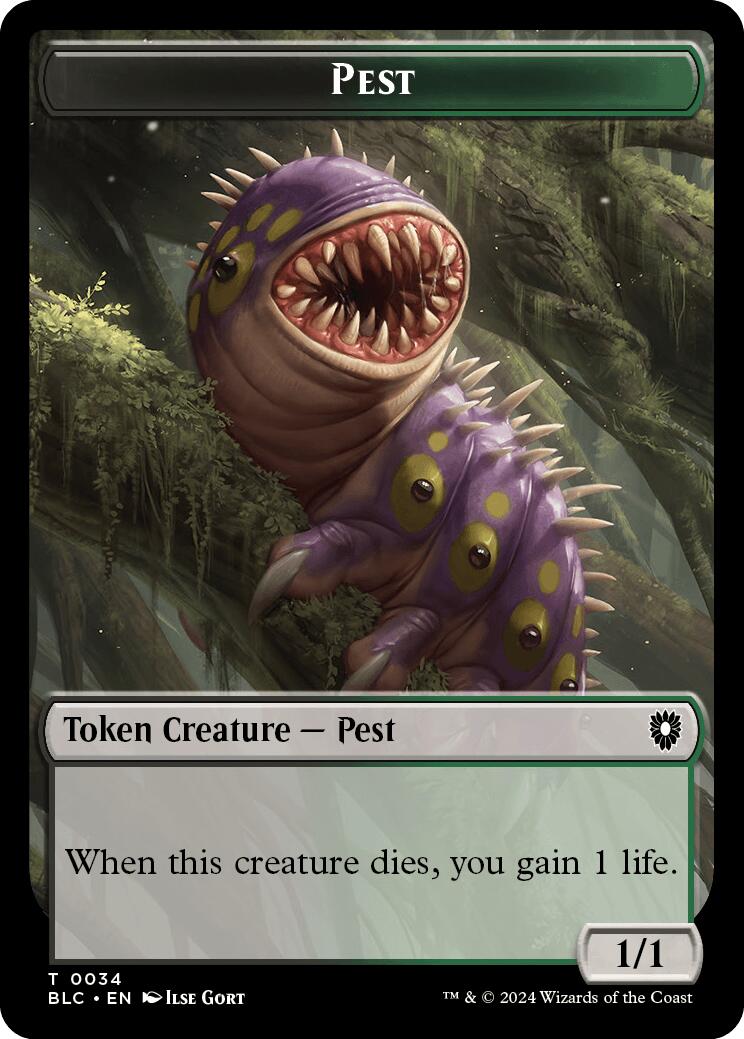 Pest // Shapeshifter Double-Sided Token [Bloomburrow Commander Tokens] | Impulse Games and Hobbies