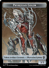 Phyrexian Golem // Faerie Double-Sided Token [Bloomburrow Commander Tokens] | Impulse Games and Hobbies