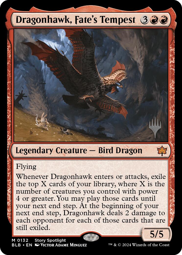 Dragonhawk, Fate's Tempest (Promo Pack) [Bloomburrow Promos] | Impulse Games and Hobbies