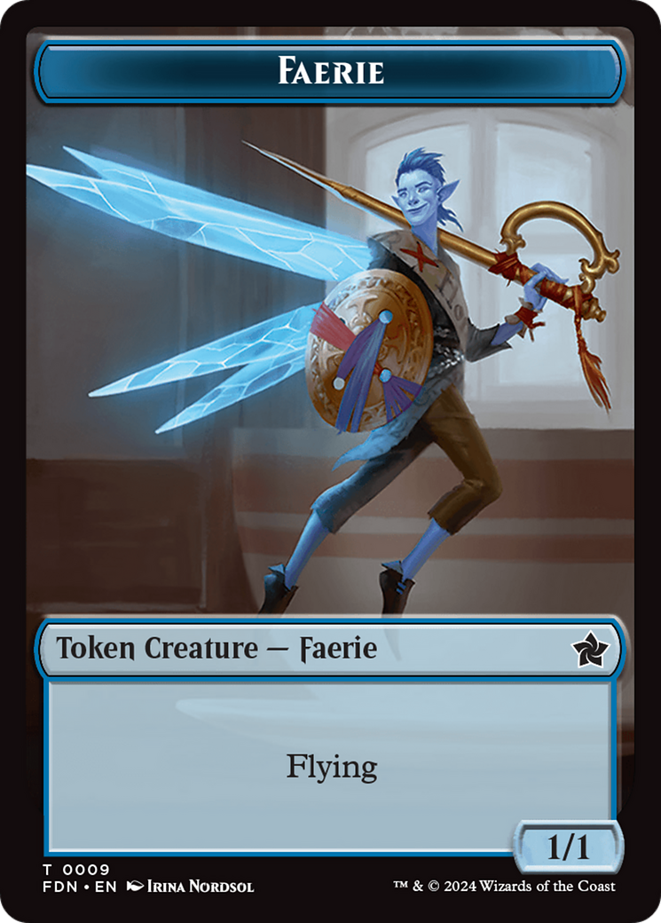 Soldier // Faerie Double-Sided Token [Foundations Tokens] | Impulse Games and Hobbies