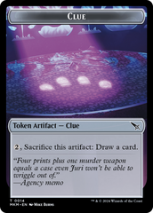 Thopter (0020) // Clue (0014) Double-Sided Token [Murders at Karlov Manor Tokens] | Impulse Games and Hobbies