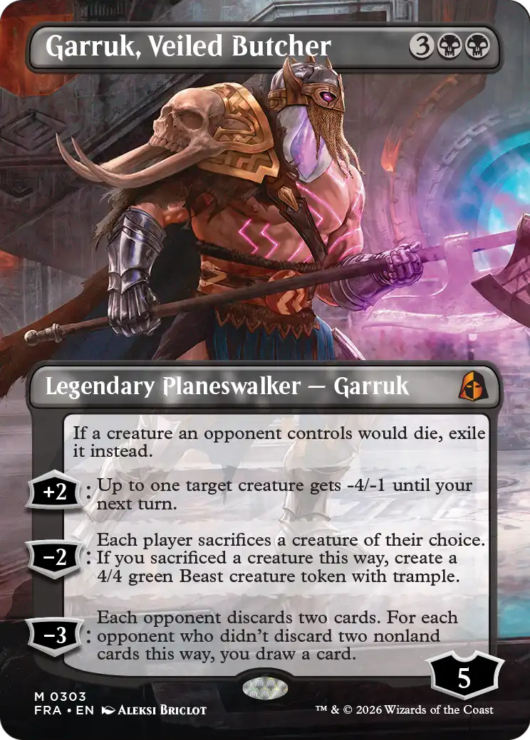 Garruk, Veiled Butcher (Borderless) [Reality Fracture] | Impulse Games and Hobbies