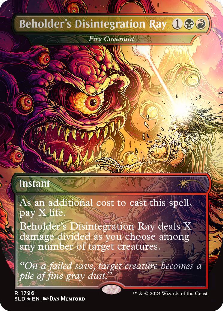 Beholder's Disintegration Ray - Fire Covenant (Rainbow Foil) [Secret Lair Drop Series] | Impulse Games and Hobbies