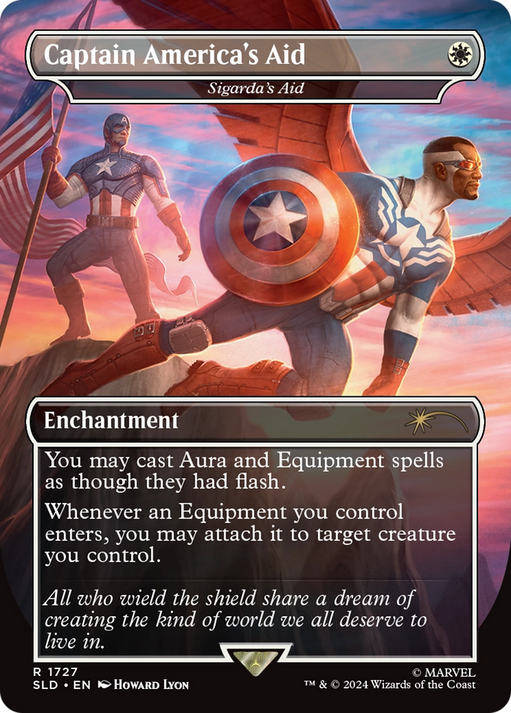 Captain America's Aid - Sigarda's Aid (Rainbow Foil) [Secret Lair Drop Series] | Impulse Games and Hobbies