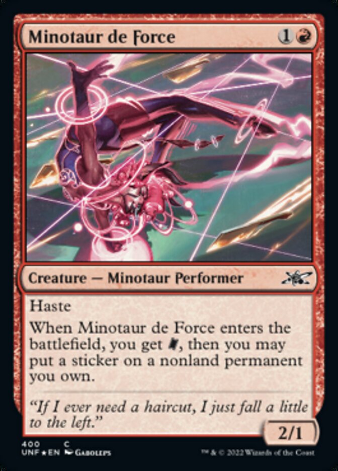 Minotaur de Force (Galaxy Foil) [Unfinity] | Impulse Games and Hobbies