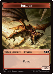Frog Lizard // Dragon (0014) Double-Sided Token [Tarkir: Dragonstorm Commander Tokens] | Impulse Games and Hobbies