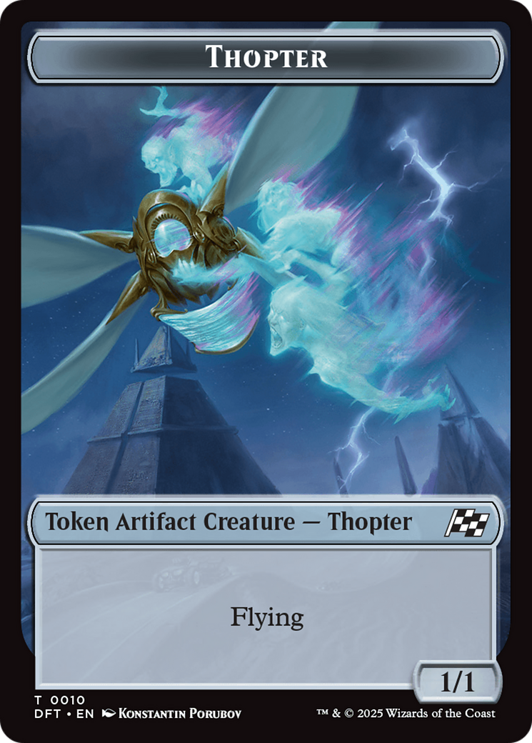Cat // Thopter (0010) Double-Sided Token [Aetherdrift Tokens] | Impulse Games and Hobbies