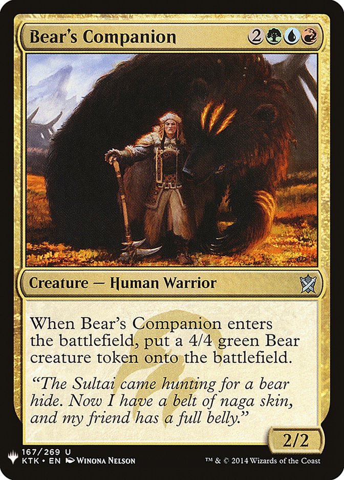 Bear's Companion [Mystery Booster] | Impulse Games and Hobbies