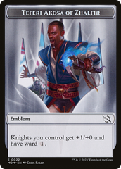 Treasure (21) // Teferi Akosa of Zhalfir Emblem Double-Sided Token [March of the Machine Tokens] | Impulse Games and Hobbies